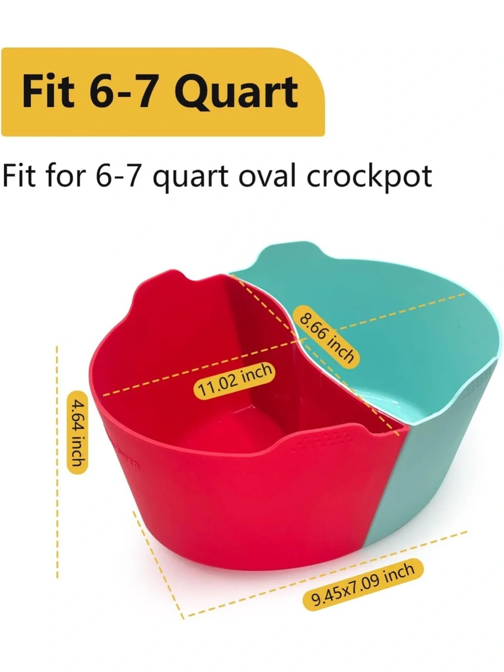 Silicone Double Slow Cooker Reusable Liner